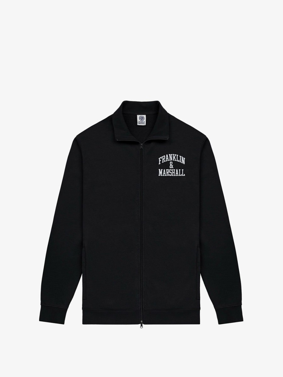 Man Franklin & Marshall  | Full Zipper Sweatshirt With Arch Letter Logo Embroidery